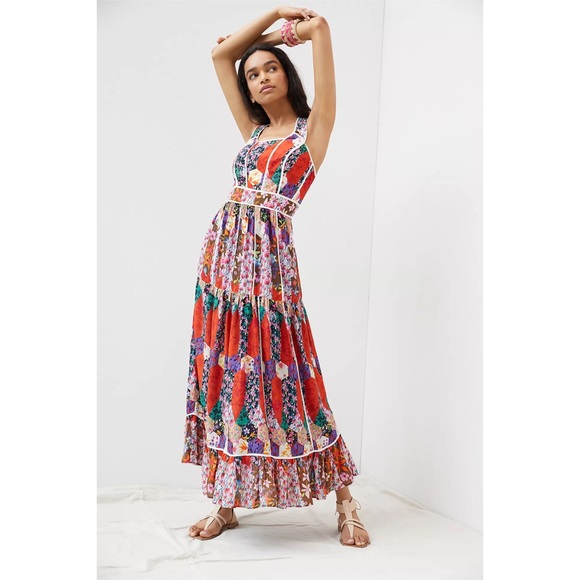 Anthropologie Square Neck Maxi Dress - Picture 3 of 5